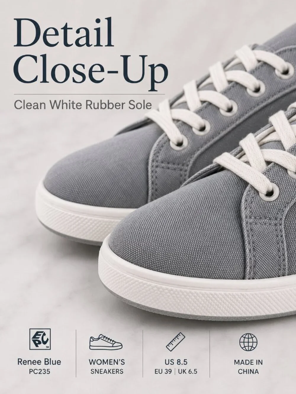 Aetrex Renee Women’s 8.5 Blue Canvas Comfort Sneakers New in Box